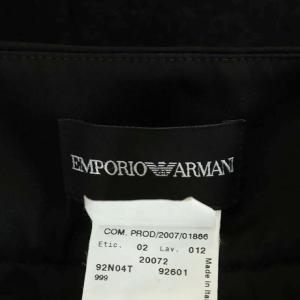 EMPORIO ARMANI タイトスカート バージンウール 膝丈 リボン 40 ブラック