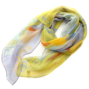 ストール シアー ココマーク 総柄 シルク マルチカラー