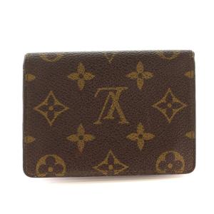 LOUIS VUITTON ヴィンテージ ポルト2カルト ヴェルティカル  モノグラムパスケース ブラウン