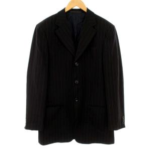 ストライプ3Bジャケット 46 ブラック