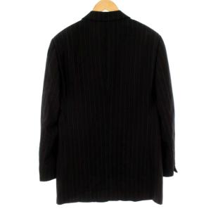 ARMANI COLLEZIONI ストライプ3Bジャケット 46 ブラック