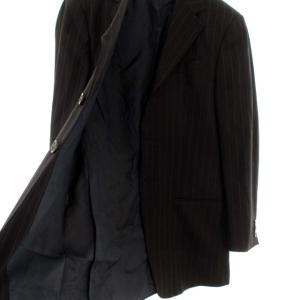 ARMANI COLLEZIONI ストライプ3Bジャケット 46 ブラック