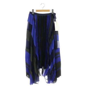19AW STRIPE PLEATED MIDI SKIRT プリーツスカート ロング ラップ