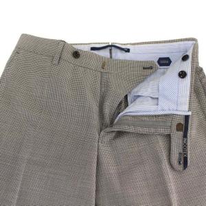 INCOTEX 千鳥格子スラックスパンツ 46 グレー