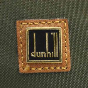 dunhill ヴィンテージオールド クラシックセカンドバッグ クラッチバッグ ナイロン レザー カーキ