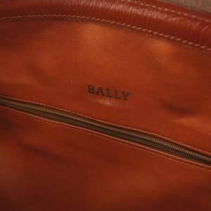 BALLY ロゴレザーボストンバッグ ブラック