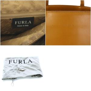 FURLA トートバッグ ショルダーバッグ レザー ブラウン