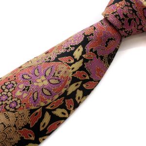 和柄シルクネクタイ パープル