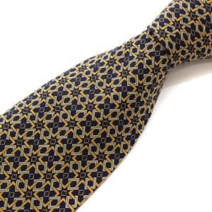 ズッカ柄シルクネクタイ ネイビー