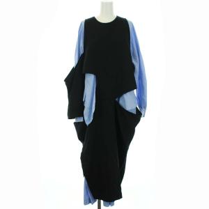 18AW ワンピース 変形デザイン 38 黒 青