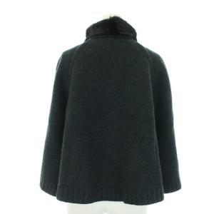 PRADA ファー カーディガン ニット 七分袖 グレー