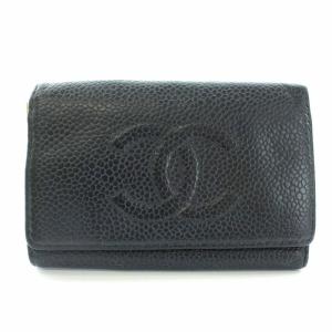 キーケース キャビアスキン レザー ブラック