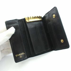 CHANEL キーケース キャビアスキン レザー ブラック