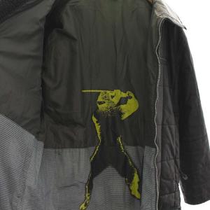 DIESEL 中綿 ジャケット リネン混 ジップアップ アウター XL チャコールグレー