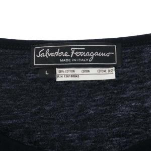 Salvatore Ferragamo ラインストーン半袖プルオーバーカットソー L ブラック