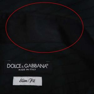 DOLCE&GABBANA シャツ 長袖 レジメンタルストライプ 15 / 38 ブラック