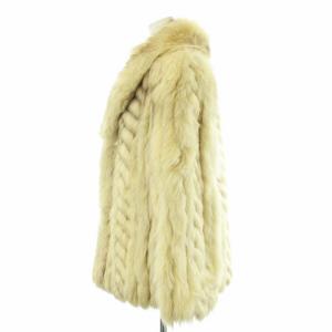 SAGA FOX フォックスファーハーフコート 11 アイボリー