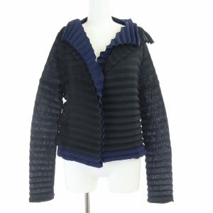 FETE フェイクレイヤードカーディガン プリーツ 2 ネイビー