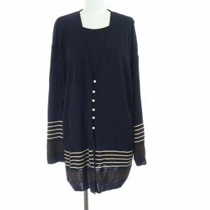 ヴィンテージ アンサインブルニット カーディガン 紺