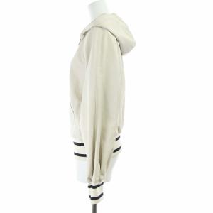 Diagram GRACE CONTINENTAL 2021年製 パーカー ジャケット ラムレザー ジップアップ 38 アイボリー