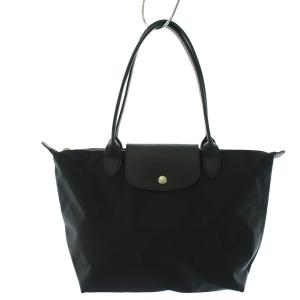 Longchamp MODELE DEPOSE ナイロンレザーハンドバッグ ブラック