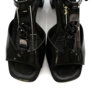 PRADA T字ストラップハイヒールオープントゥパンプス 35 ブラック