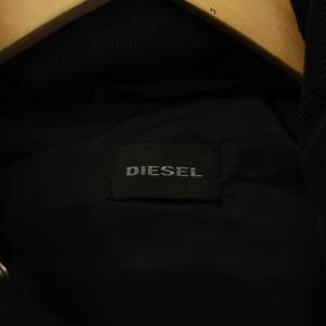 DIESEL チェックダウンベスト S グリーン