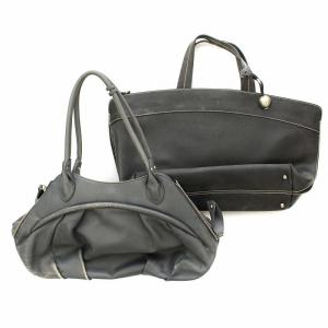 ハンドバッグ トートバッグ 2点セット まとめ売り レザー ネイビー ブラック