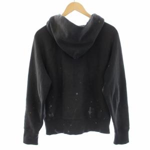 Champion REVERSE WEAVE パーカー ジップアップ ダメージ加工 ペイント加工 復刻 S グレー