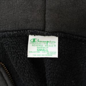 Champion REVERSE WEAVE パーカー ジップアップ ダメージ加工 ペイント加工 復刻 S グレー