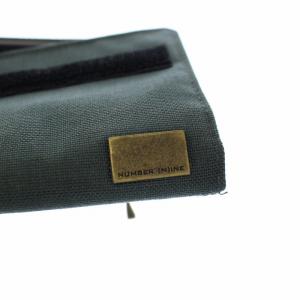 NUMBER (N)INE 長財布 二つ折り キャンバスロングウォレット カーキ