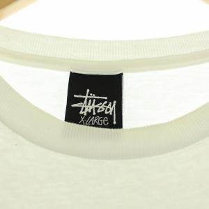 STUSSY Tシャツ カットソー 半袖 ロゴ プリント XL ホワイト