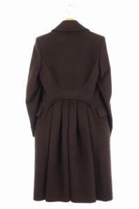 PRADA ダブルコート カシミヤ混 38 茶