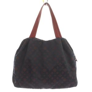 russet 総柄 ボストンバッグ ハンドバック トートバッグ モノグラム ナイロン レザー ネイビー レッド