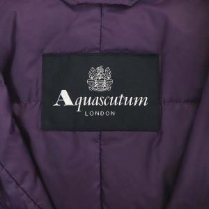 Aquascutum ダウンジャケット 中綿ジャケット フード 8 パープル