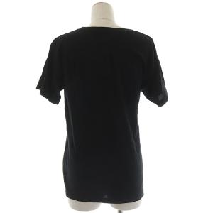 SAINT LAURENT PARIS Tシャツ カットソー クルーネック プルオーバー ロゴ スター 星 コットン S ブラック
