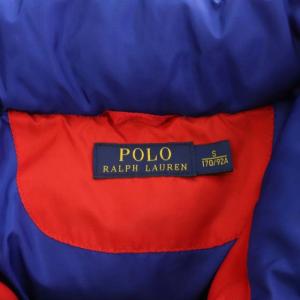 POLO RALPH LAUREN ダウンジャケット アウター ミドル丈 ジップアップ ロゴ刺繍 レッド