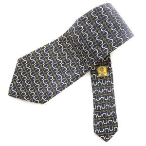 ネクタイ ワイドタイ ココマーク 馬蹄 チェーン シルク ブラック ホワイト イエロー