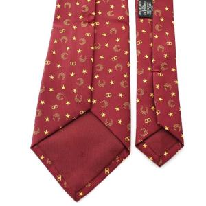 CHANEL ムーン スター ココマーク 総柄 ネクタイ レッド イエロー