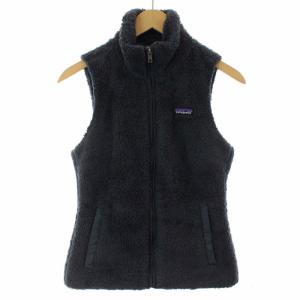 19AW ボアフリースベスト 25216FA19 スタンドカラー ロゴ XS グレー