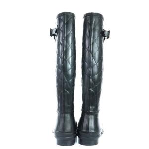 Barbour キルティングラバーレインブーツ 5 ブラック