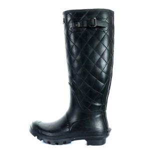 Barbour キルティングラバーレインブーツ 5 ブラック