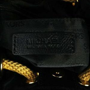 MICHAEL Michael Kors ドローストリング ブラックフローラル ショルダーバッグ 巾着 キャンバス ブラック ホワイト