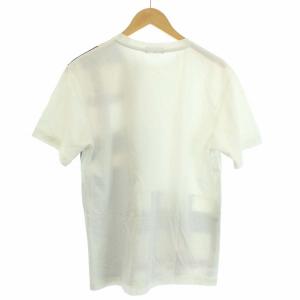 BLACK LABEL CRESTBRIDGE Tシャツ カットソー 半袖 チェック 切替 M ホワイト