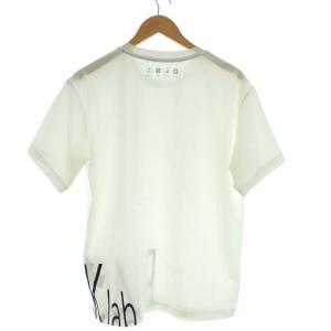 BLACK LABEL CRESTBRIDGE Tシャツ カットソー プリント ロゴ 半袖 M ホワイト