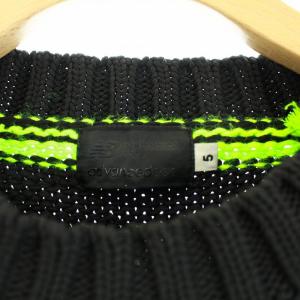 New Balance 20AW ケーブル切替ニットセーター ブラック