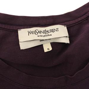 YVES SAINT LAURENT rive gauche カットソー 長袖 ロンT Tシャツ S パープル