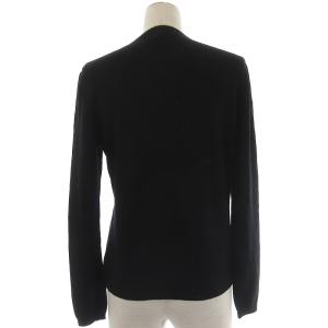 GIANNI VERSACE バイカラーニットカーディガン ブラック