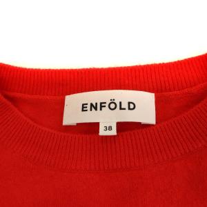 ENFOLD ニット クルーネック ウール 38 レッド