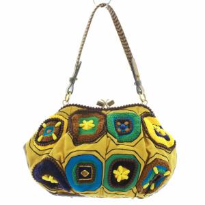 JAMIN PUECH ハンドバッグ がま口 総柄 刺繍 マルチ